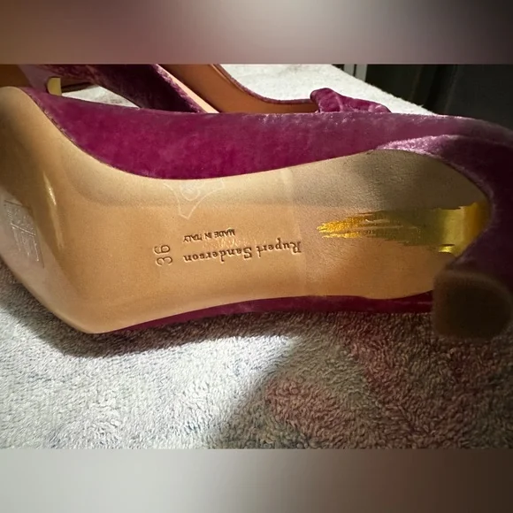 RUPERT SANDERSON
Bordeaux Velvet New Nada Heels - Picture 7 of 7